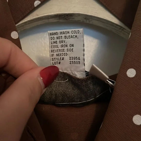 Vintage Brown Polka Dot Dress - Picture 4 of 6